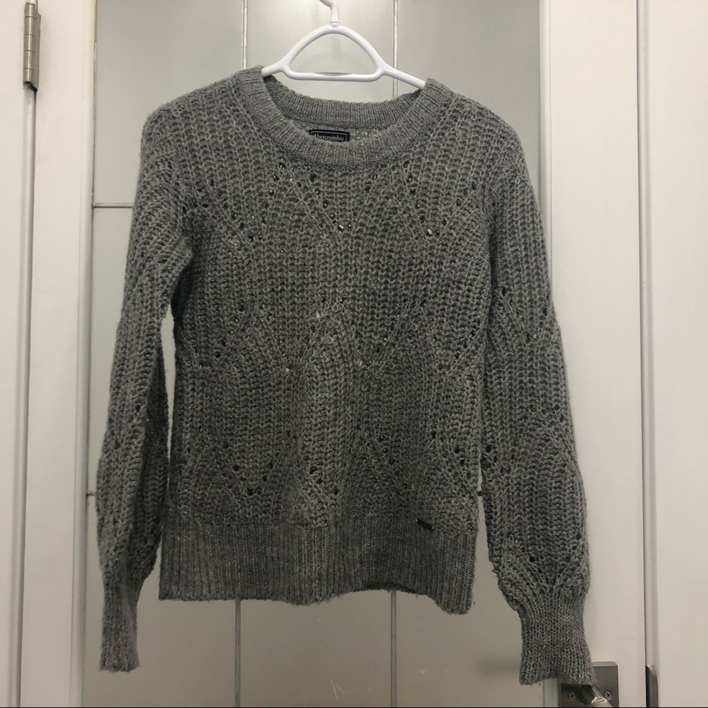Abercrombie & Fitch Grey Wool Blended Sweater